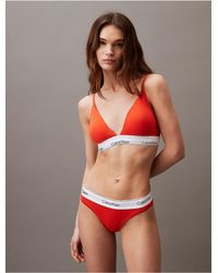 Calvin Klein - Icon Cotton Modal Lightly Lined Triangle Bralette - Lyst