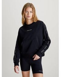 Calvin Klein - Cropped French-Terry-Sweatshirt - Lyst