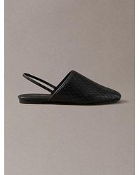 Calvin Klein - Leather Slingback Mules - Lyst