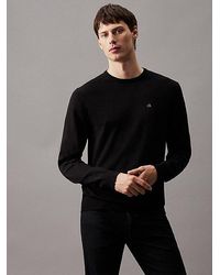 Calvin Klein - Pullover aus Baumwoll-Seiden-Mix - Lyst