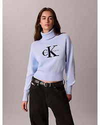 Calvin Klein - Jeans Monologo Turtleneck Jumper - Lyst