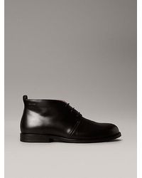 Calvin Klein - Wüstenstiefel-Schnürschuhe Aus Leder - Lyst