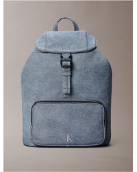 Calvin Klein - Logo Denim Mini Flap Backpack - Lyst