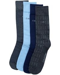 Calvin Klein - Holiday Combed Cotton 4-Pack Dress Socks - Lyst
