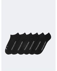 Calvin Klein - Monogram No Show 6-Pack Socks - Lyst