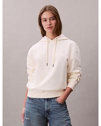 Calvin Klein - Jeans Cotton Terry Monogram Hoodie - Lyst