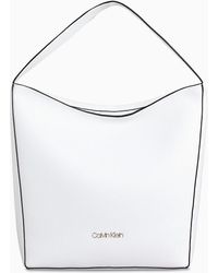 Calvin Klein Bolso hobo de cuero - Blanco