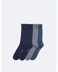 Calvin Klein - Rib Logo 4-Pack Dress Socks - Lyst
