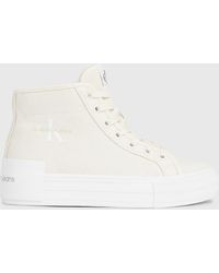 Calvin Klein - Canvas High-top Platform Trainers - Lyst