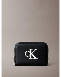 Calvin Klein - Monogram Zip Wallet - Lyst
