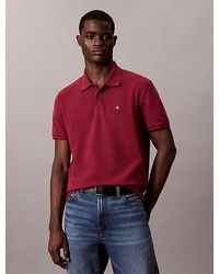 Calvin Klein - Jeans Cotton Piqué Monogram Polo Shirt - Lyst
