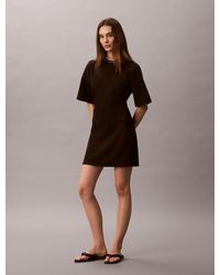 Calvin Klein - Milano Jersey Draped T-Shirt Dress - Lyst