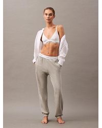 Calvin Klein - Pantalón de chándal de estar por casa - Icon Cotton Terry - Lyst