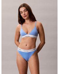 Calvin Klein - Lightly Lined Triangle Bralette - Lyst