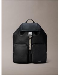 Calvin Klein - Logo Strap Flap Backpack - Lyst