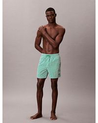 Calvin Klein - Medium Drawstring Swim Shorts Ck Monogram - Lyst