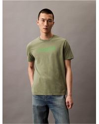 Calvin Klein - Calvin Klein Acid Wash Graphic Crewneck T-Shirt - Lyst