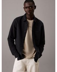 Calvin Klein - Chemise En Coton Et Lin - Lyst