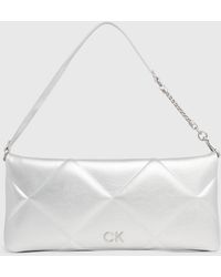 Calvin Klein - Metallic Quilted Clutch Bag - Lyst