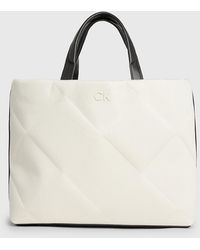 Calvin Klein - Quilted Canvas Tote Bag - Lyst