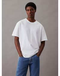 Calvin Klein - T-shirt long relaxed en coton - Lyst