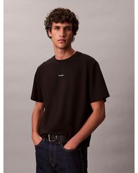 Calvin Klein - T-Shirt Relaxed En Piqué De Coton - Lyst