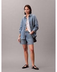 Calvin Klein - Jeans Denim Boyfriend Button Up Shirt - Lyst