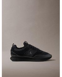 Calvin Klein - Suede Signature Logo Runner Trainers - Lyst