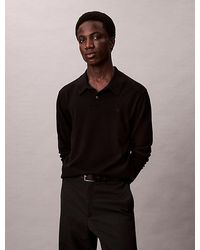 Calvin Klein - Merino Wool Polo Jumper - Lyst