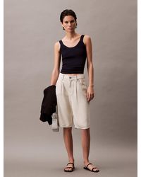 Calvin Klein - Short Bermuda Relaxed En Jean - Lyst