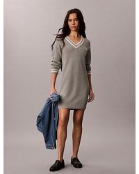 Calvin Klein - Jeans Cotton Knit Jumper Dress - Lyst