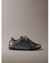 Calvin Klein - High Shine Low Profile Runner Trainers - Lyst