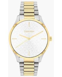 Calvin Klein - All Over Monogram Bracelet Watch - Lyst