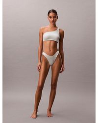 Calvin Klein - One Shoulder Bikinitop - Lyst