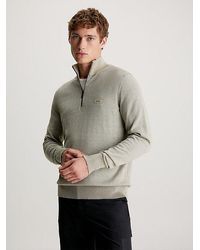 Calvin Klein - Jersey de seda y algodón con cuello con cremallera - Lyst