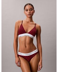 Calvin Klein - Lightly Lined Triangle Bralette - Lyst