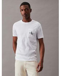 Calvin Klein - Slim Monogram T-shirt Met Zak - Lyst