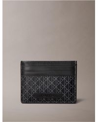 Calvin Klein - Allover Monogram Logo Card Holder - Lyst