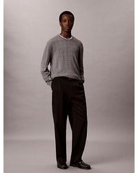Calvin Klein - Merino Wool Grid Jumper - Lyst