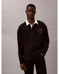 Calvin Klein - Jeans Logo Graphic Polo Sweatshirt - Lyst