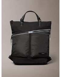 Calvin Klein - Striped Utility Zip Convertible Helmet Bag - Lyst