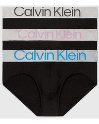 Calvin Klein - 3-pack Slips - Steel Micro - Lyst