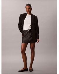 Calvin Klein - Jeans Faux Leather Mini Skirt - Lyst