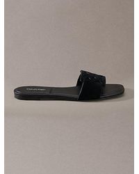Calvin Klein - Ck Provence Suede Square Toe Sandals - Lyst