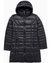 Calvin Klein Abrigo de plumas con capucha plegable - Negro