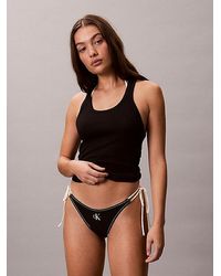 Calvin Klein - Tie Side Bikini Bottoms Ck Monogram - Lyst