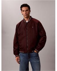 Calvin Klein - Calvin Klein Nylon Tipped Bomber Jacket - Lyst