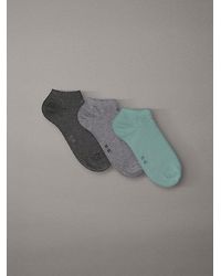 Calvin Klein - 3-Pack Zachte Katoenstretch Enkelsokken - Lyst
