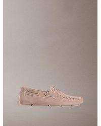 Calvin Klein - Monza Suede Moccasin Driving Shoes - Lyst