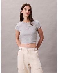 Calvin Klein - Monologo Baby Tee - Lyst